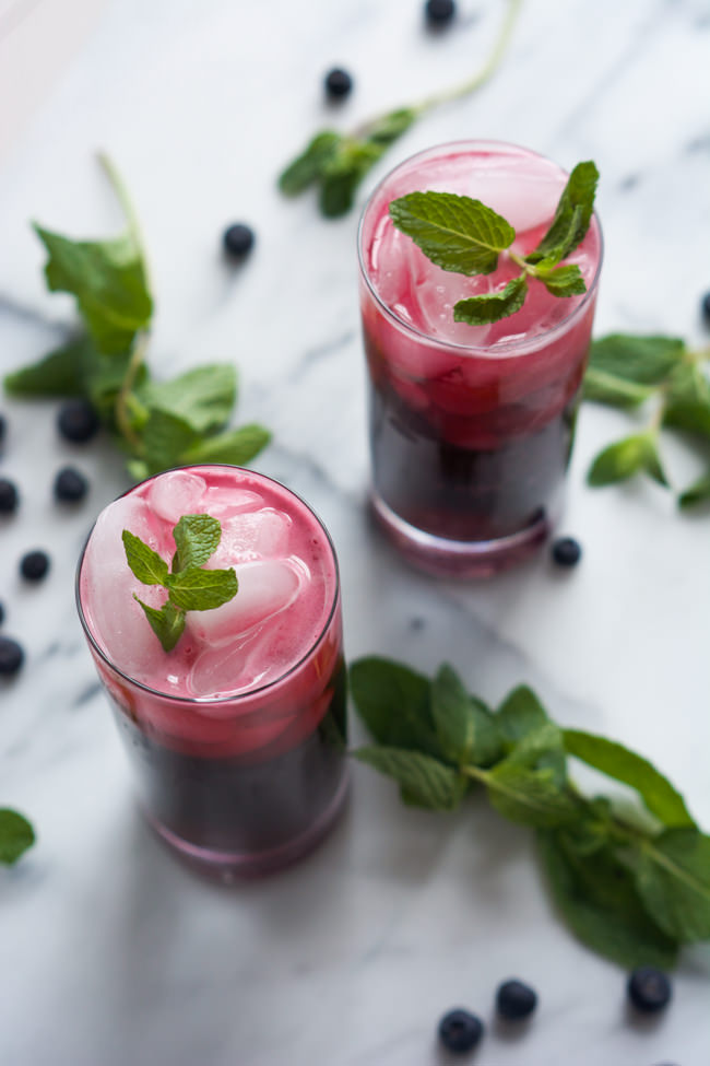 This Sparkling Blueberry Mojito Recipe is a fruity, summer staple that is easy enough to make for a crowd! 