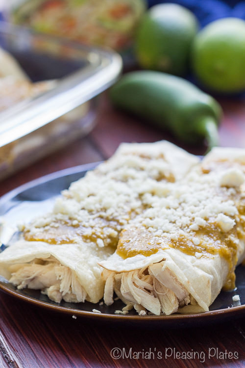 Roasted Verde Chicken Enchiladas | Mariah’s Pleasing Plates