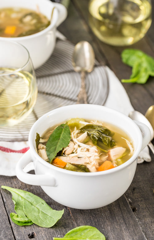 Crock Pot Tuscan Chicken Soup | The Cookie Rookie