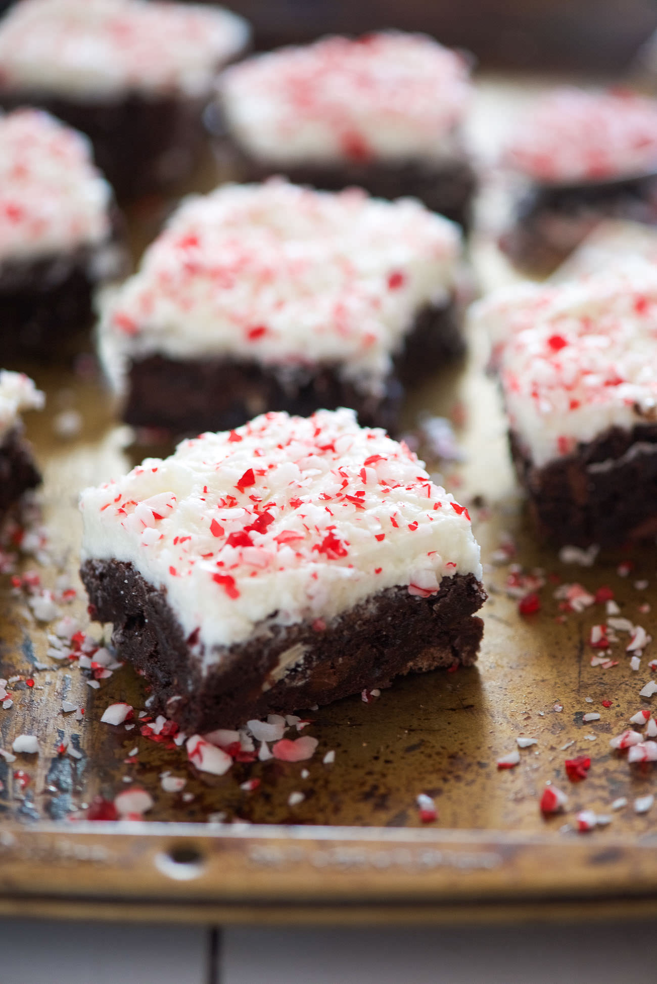 Peppermint White Mocha Brownies - With Salt and Wit