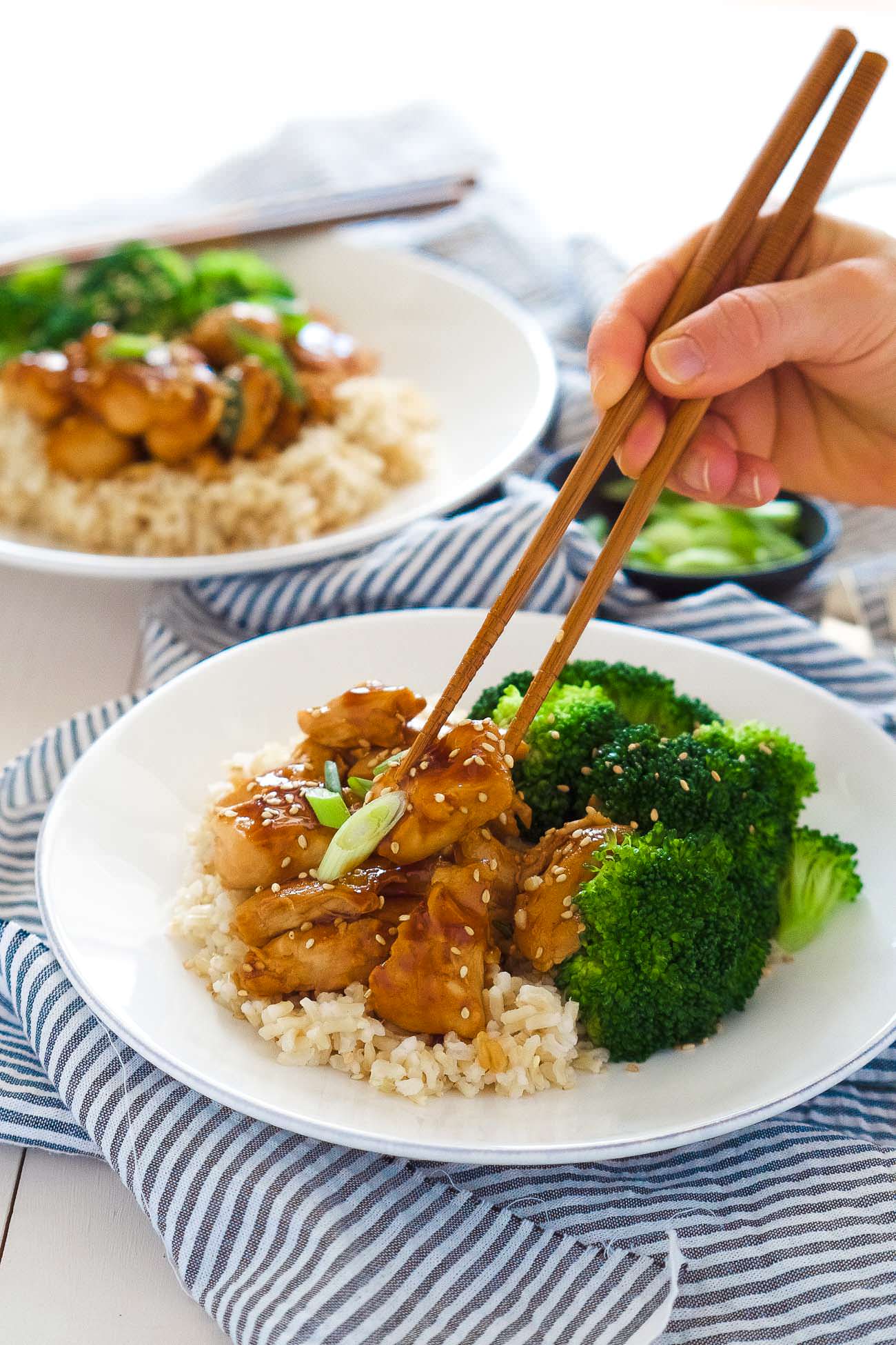 Skinny Honey Teriyaki Chicken Bowls