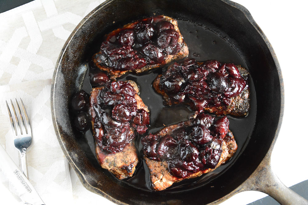 Sage Pork with Cherry Balsamic Glaze | The Housewife in Training Files