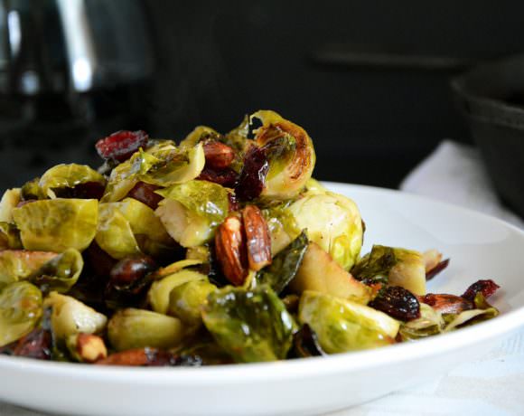 Cranberry & Almond Roasted Brussels Sprouts Salad