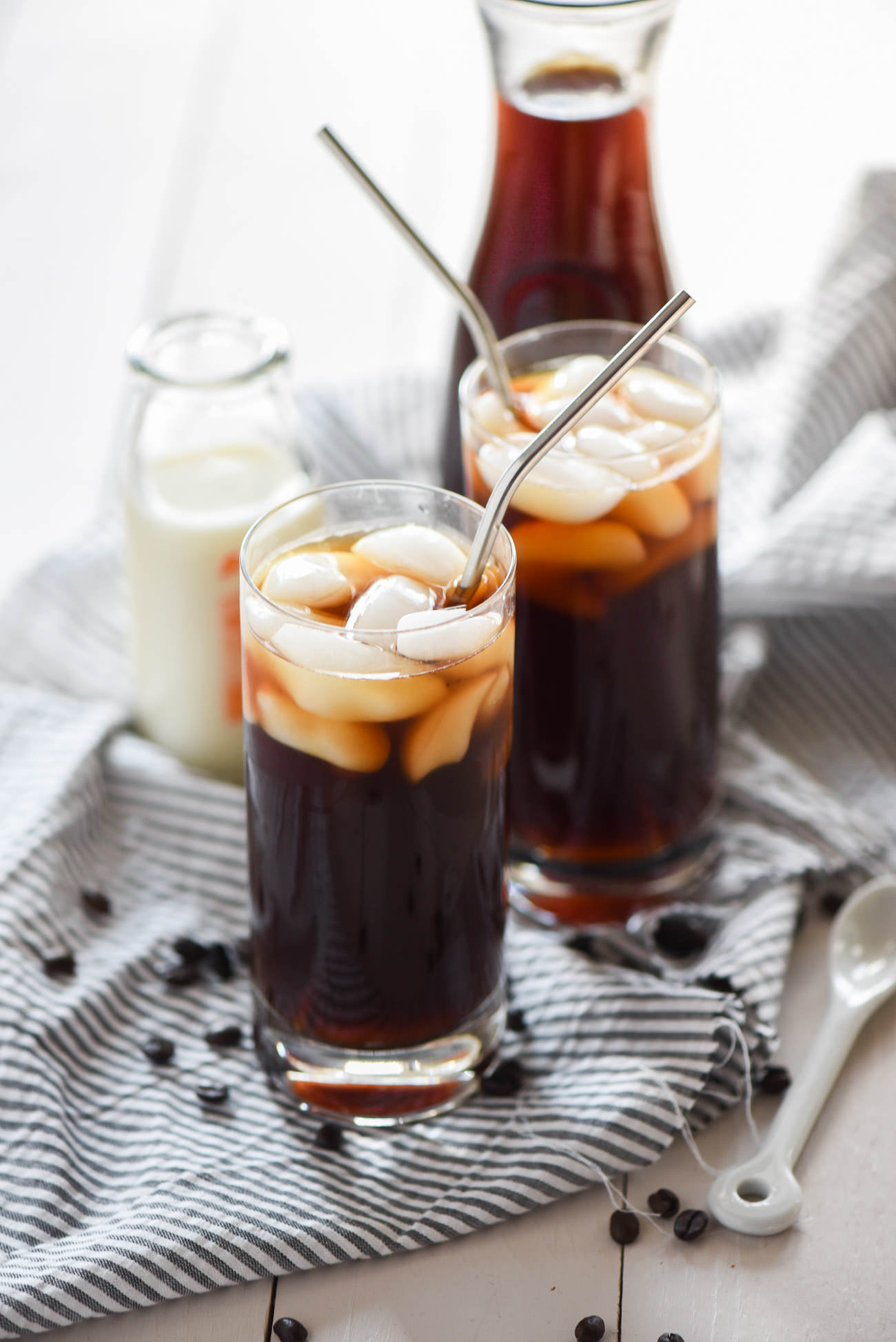 This Perfect Homemade Iced Coffee is a simple, homemade cold brew coffee that will make you think it's a coffee house treat!