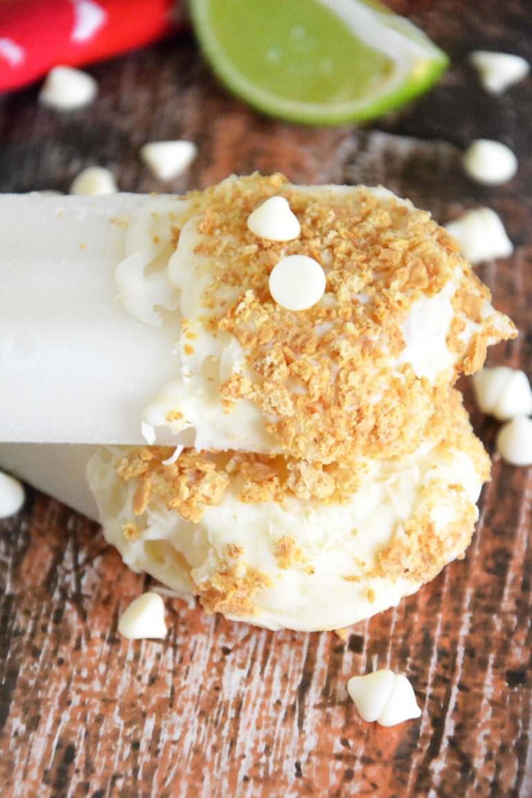 Frozen Lime Bars with Graham Cracker & Vanilla Yogurt Magic Shell