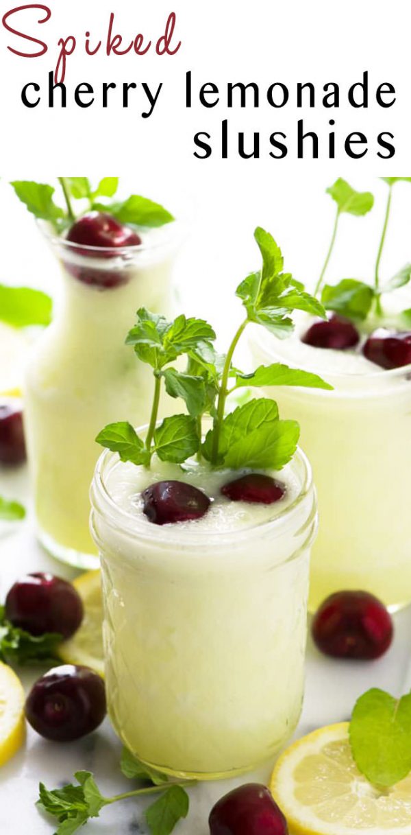 Cherry Lemonade Vodka Slushies With Salt and Wit