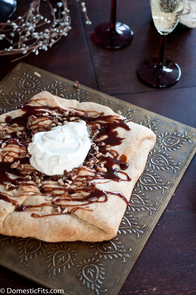 Caramel Apple Galette with Champagne Whipped Cream