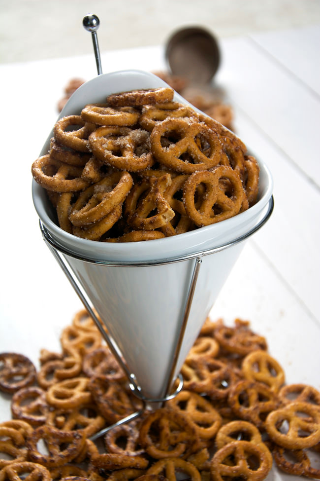 Sweet, salty, crunchy and so irresistible! Cinnamon Sugar Pretzels are simple to make with only 4 ingredients. They will be your favorite dessert, appetizer or snack in no time! 