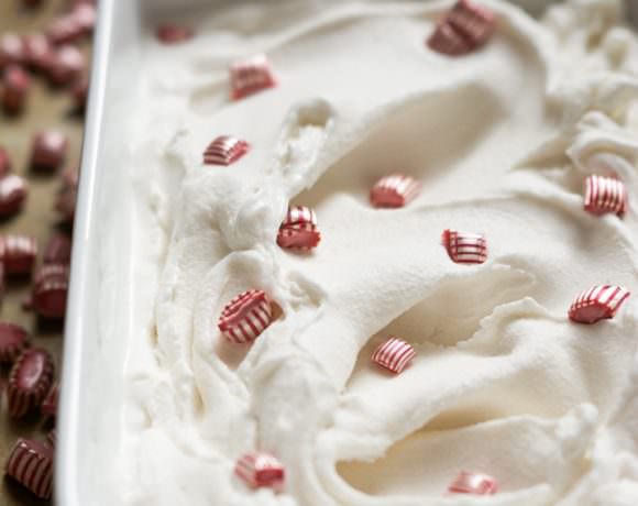 Homemade Crunch Peppermint Ice Cream is dairy free, ultra creamy and filled with peppermint candies! Just like my favorite store bought ice cream only better for you and better tasting too!
