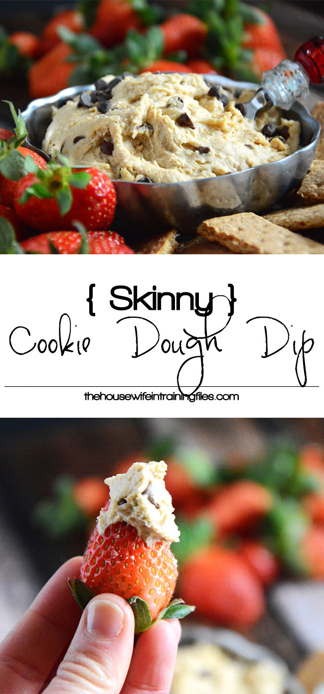 Skinny Cookie Dough Dip has all the flavor of your favorite cookies but with none of the guilt! Perfect excuse to lick the bowl clean! #glutenfree #hummus #cookiedough