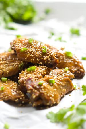 Slow Cooker Garlic Honey Teriyaki Chicken Wings