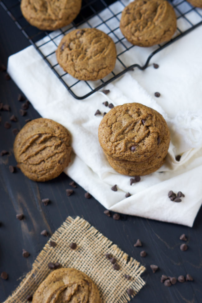 A healthier spin on the classic, these Chewy Whole Wheat Chocolate Chip Cookies provide you everything you love; a chewy, tender and full on chocolate, chocolate chip cookie!