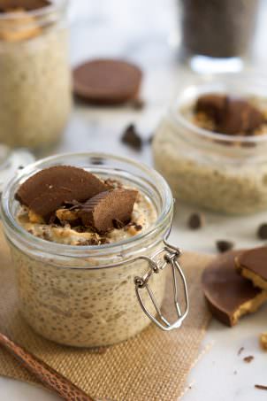 A dessert inspired snack, Peanut Butter Cup Chia Seed Pudding is healthy, filling and filled with good for you ingredients that will help power you through your day!