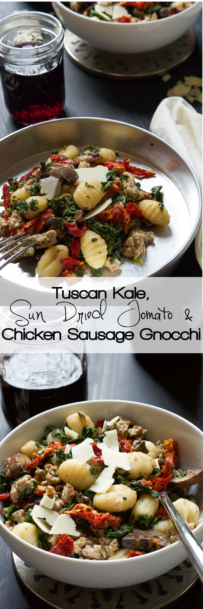 With only one pot, you can whip up this flavorful Tuscan Kale & Sun Dried Tomato Chicken Sausage Gnocchi dish! A family favorite in our house that is made time and time again!