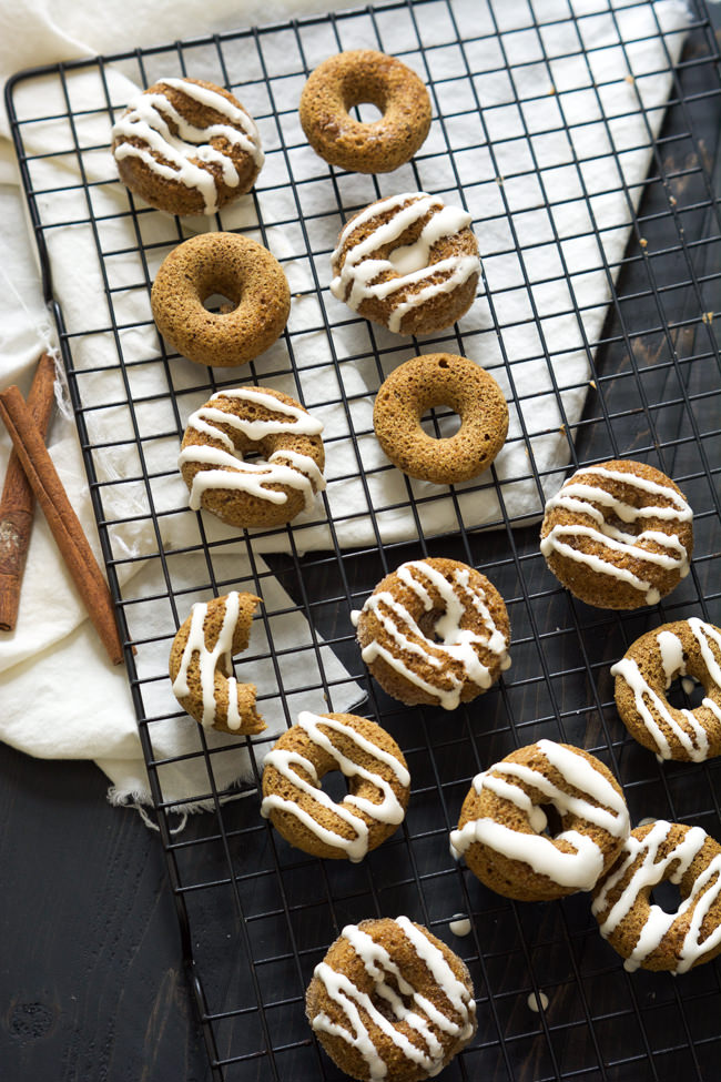  A Churro inspired treat, Cinnamon Sugar Donuts are whole wheat, come together in one bowl and drizzled with a light cream cheese glaze!