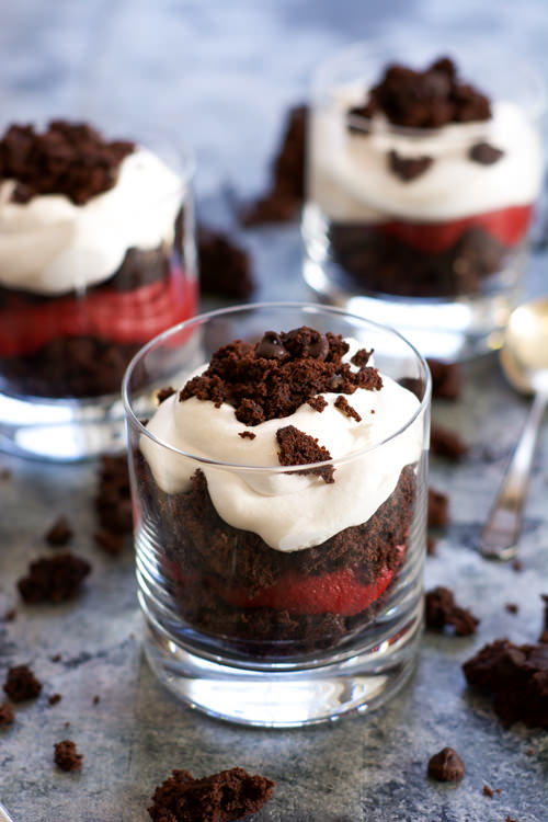 Red Velvet Cookie Dough Brownie Parfaits | | The Housewife in Training Files
