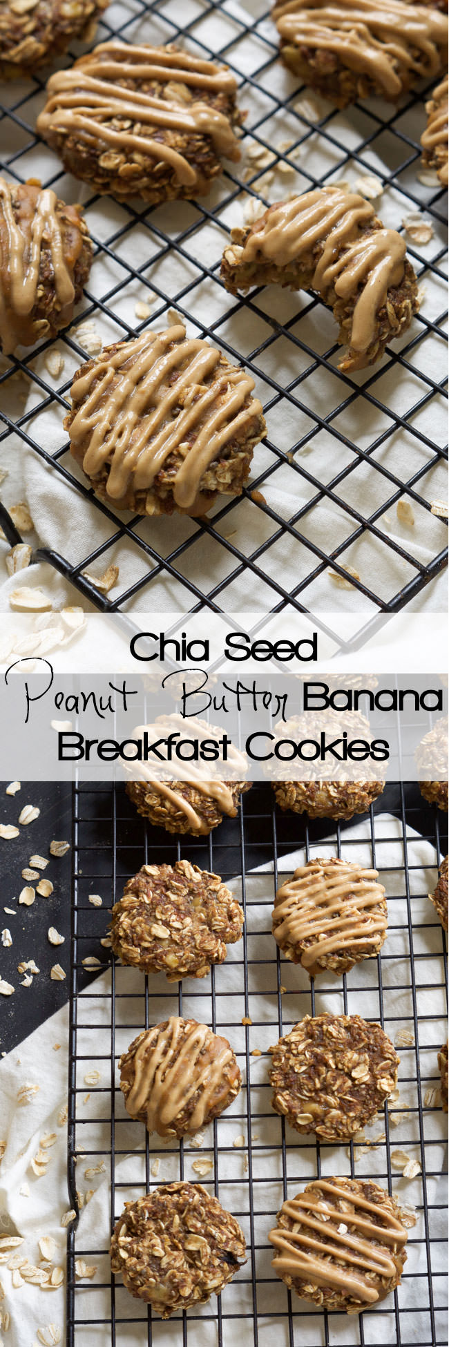 Peanut Butter Banana Breakfast Cookies are ready in 15 minutes, only take one bowl and are a delicious and dessert-like breakfast treat to start your day!