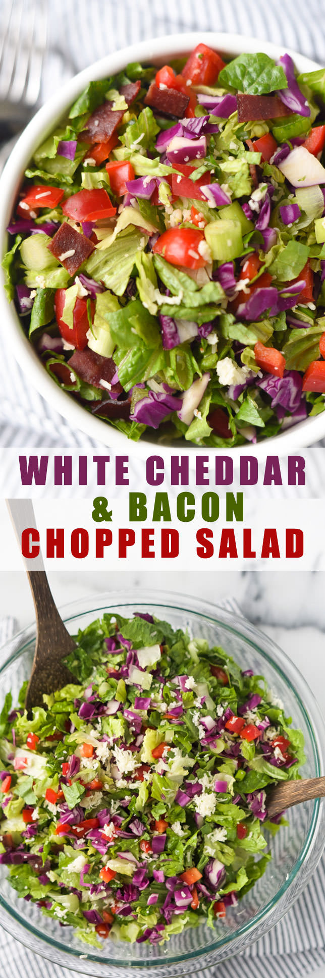 White Cheddar and Bacon Chopped Salad
