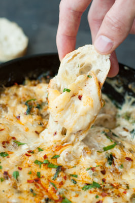 Baked Seafood Dip with Crab, Shrimp and Veggies | Peas and Crayons