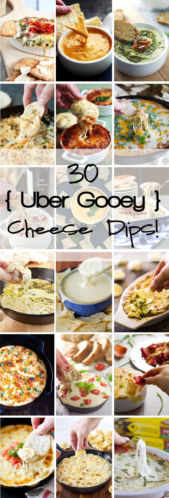 30 uber gooey cheese dips that will make your mouth water and your stomach growl!