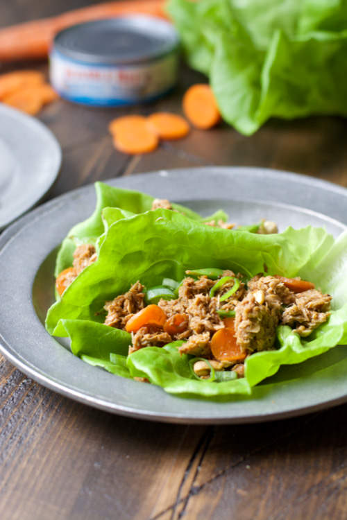 These Sesame Tuna Lettuce Wraps are healthy, easy, and are on the table in under 20 minutes, prep time included!
