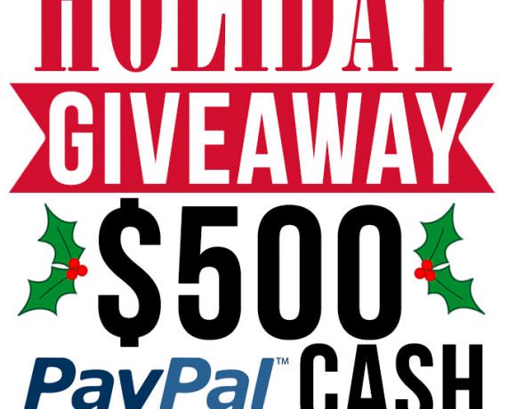 Need some extra dough for the holidays?! Thought so! Enter the $500 PayPal Cash Holiday Giveaway - Ends 12/7