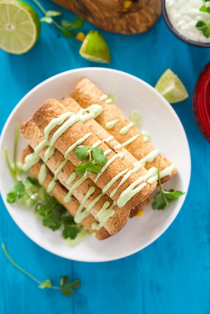 Cheesy Firecracker Baked Chicken Taquitos With Salt and Wit