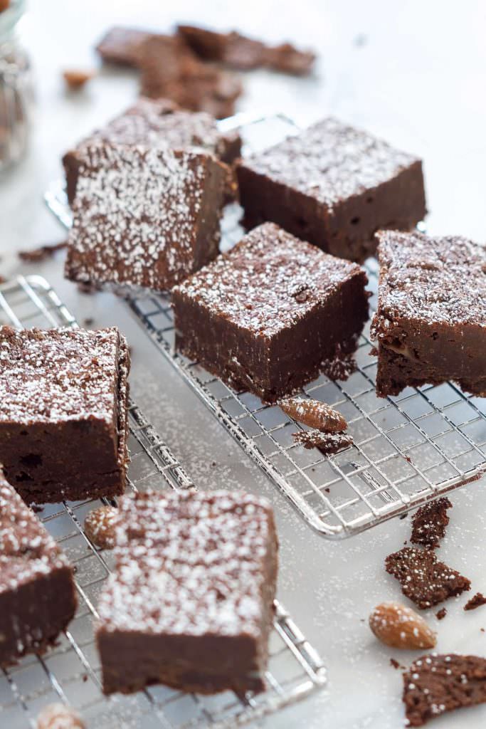 Fudgy Almond Butter Flourless Brownies With Salt and Wit
