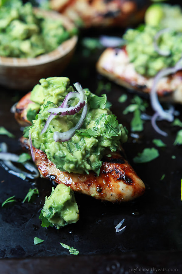 Grilled Cilantro Lime Chicken with Avocado Salsa – a healthy, easy, 30-minute meal packed with fresh zesty flavors.
