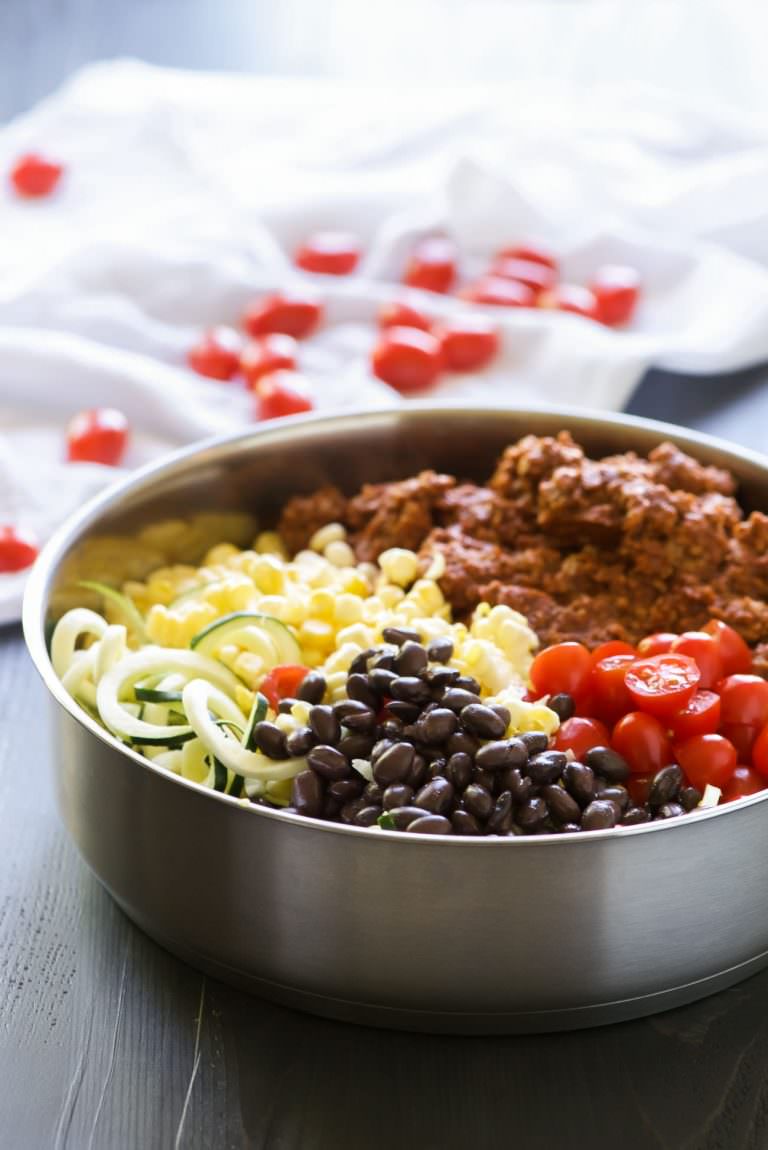 One Pot Cheesy Taco Zucchini Noodles With Salt and Wit