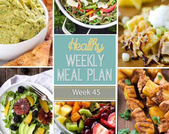 This week we are lighting up that grill for some Hawaiian inspired chicken kabobs, Huli Huli Chicken Kabobs! And you can snack all week long on avocado hummus with pita chips and super healthy avocado chocolate muffins.