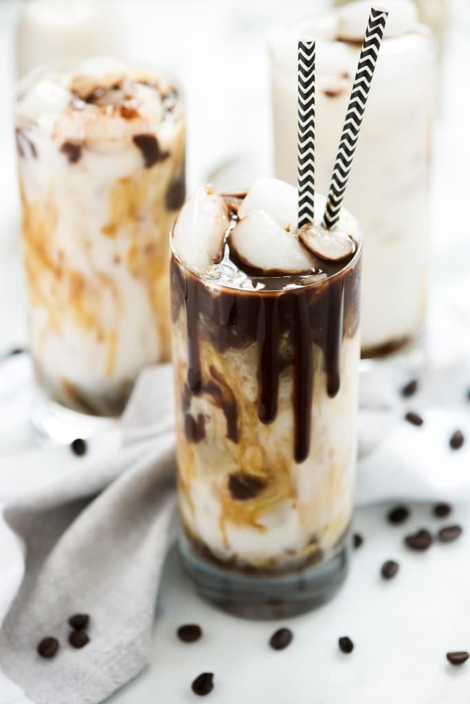 Iced Coconut Milk Mocha Macchiato With Salt and Wit