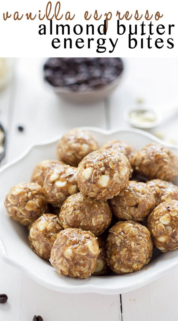 Vanilla Espresso Almond Butter Protein Balls No Bake