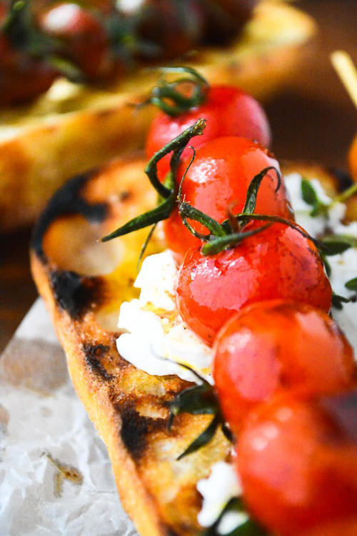 Grilled Cherry Tomato Bruschetta | The View from Great Island