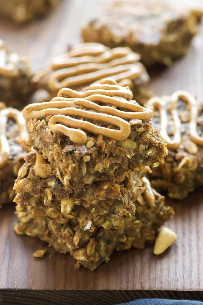 Peanut Butter Zucchini Bread Breakfast Bars With Salt and Wit
