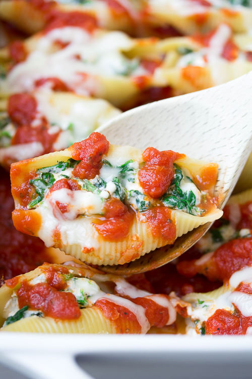 Spinach and Cheese Stuffed Shells | Kristine's Kitchen