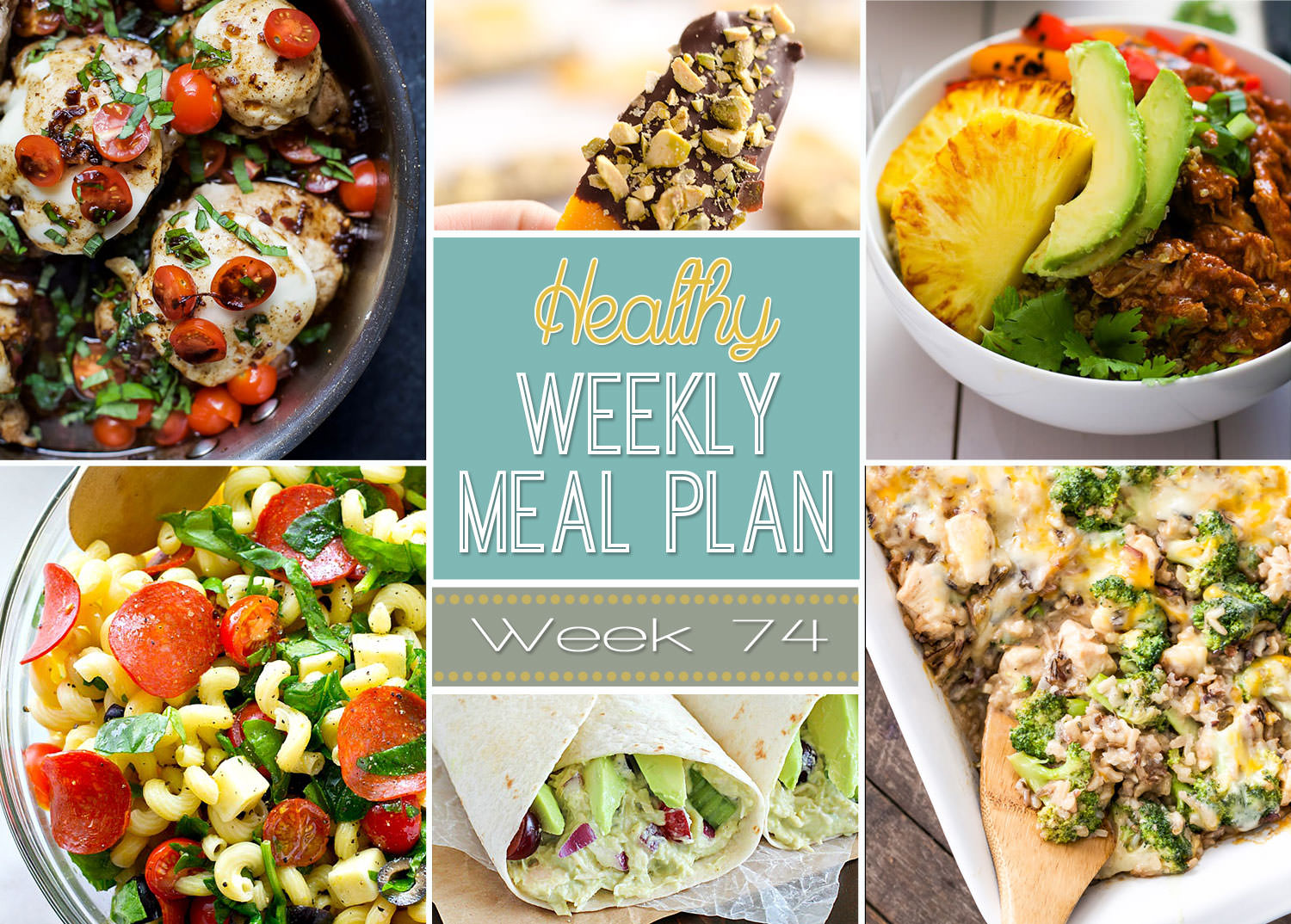 This weeks healthy meal plan is filled with pizza pasta salad, avocado chicken wraps and a delicious apple banana bread! Plus a sparkling Lemon Drop for New Years Eve!