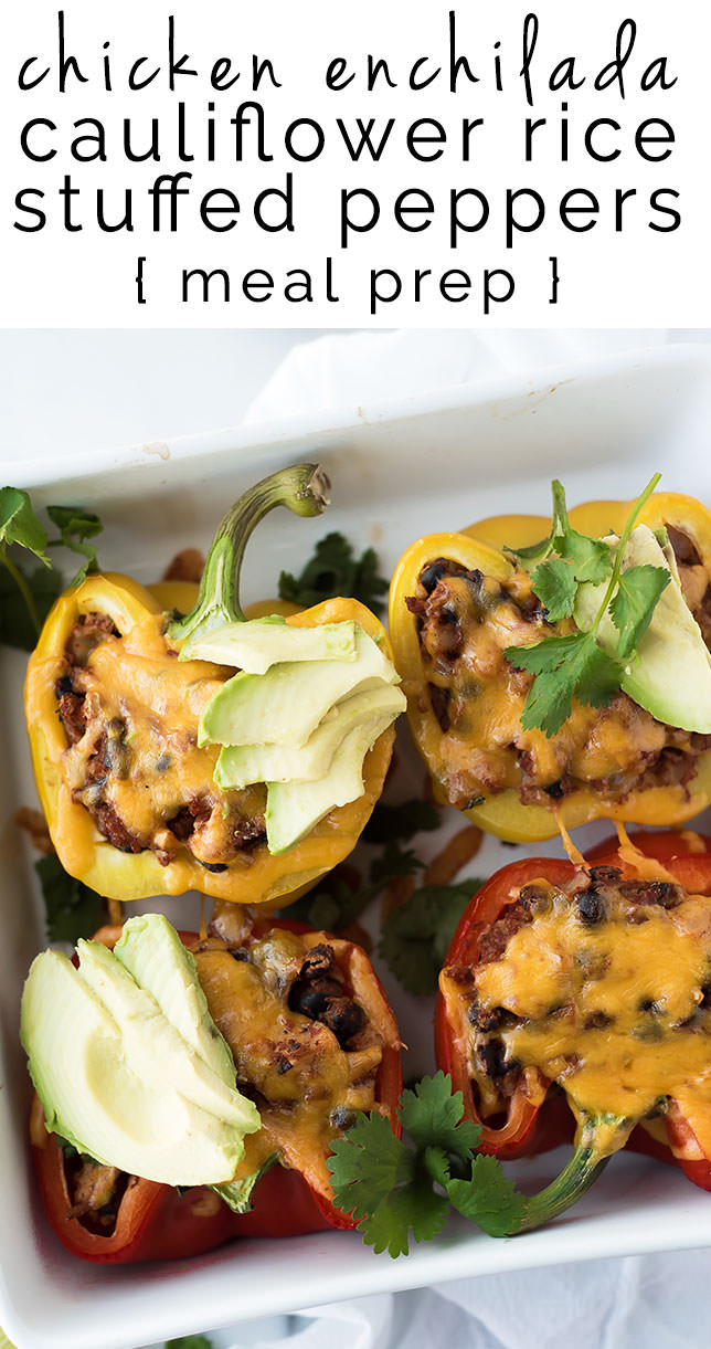 cauliflower rice stuffed peppers, low carb, cheese, gluten free, tomatoes, comfort food, chicken, mexican, easy, cheesy, recipe, black beans
