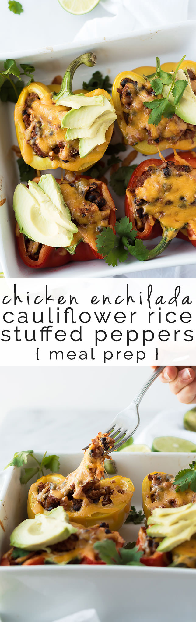 cauliflower rice stuffed peppers, low carb, cheese, gluten free, tomatoes, comfort food, chicken, mexican, easy, cheesy, recipe, black beans