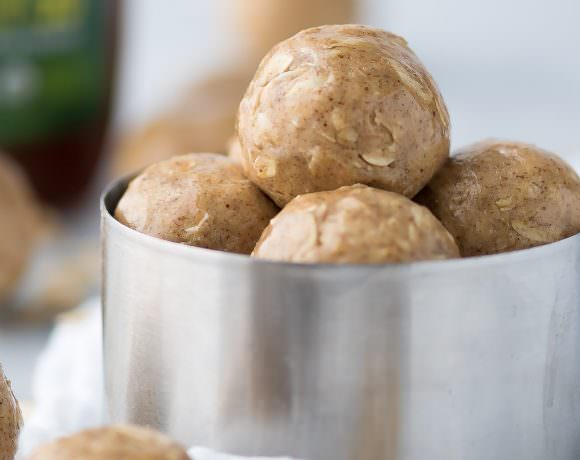 Coconut Vanilla Almond Butter Energy Bites require only 5 ingredients and only a few minutes of your time to have a sweet, salty and a wholesome snack!