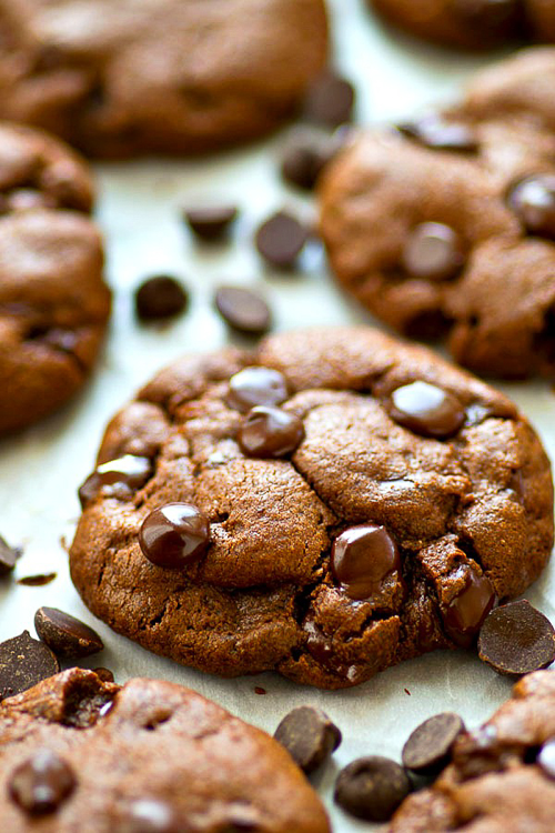 Ultimately soft and loaded with a double-whammy of chocolate, you would never guess that these irresistible double chocolate chip cookies use coconut oil and are completely BUTTER-FREE!